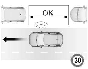 Opel Corsa. Entry into a parallel parking slot