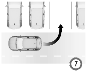 Opel Corsa. Entry into a perpendicular parking slot