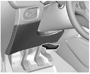 Opel Corsa. Fuse box on the left side of the instrument panel