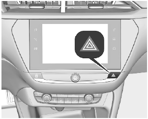 Opel Corsa. Hazard warning flashers