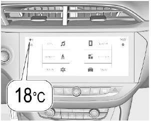 Opel Corsa. Outside temperature. Clock