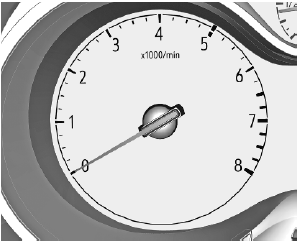 Opel Corsa. Speedometer, Odometer, Trip odometer and  Tachometer