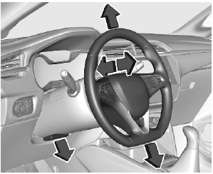 Opel Corsa. Steering wheel adjustment. Steering wheel controls