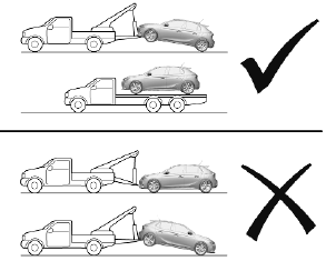 Opel Corsa. Towing the vehicle